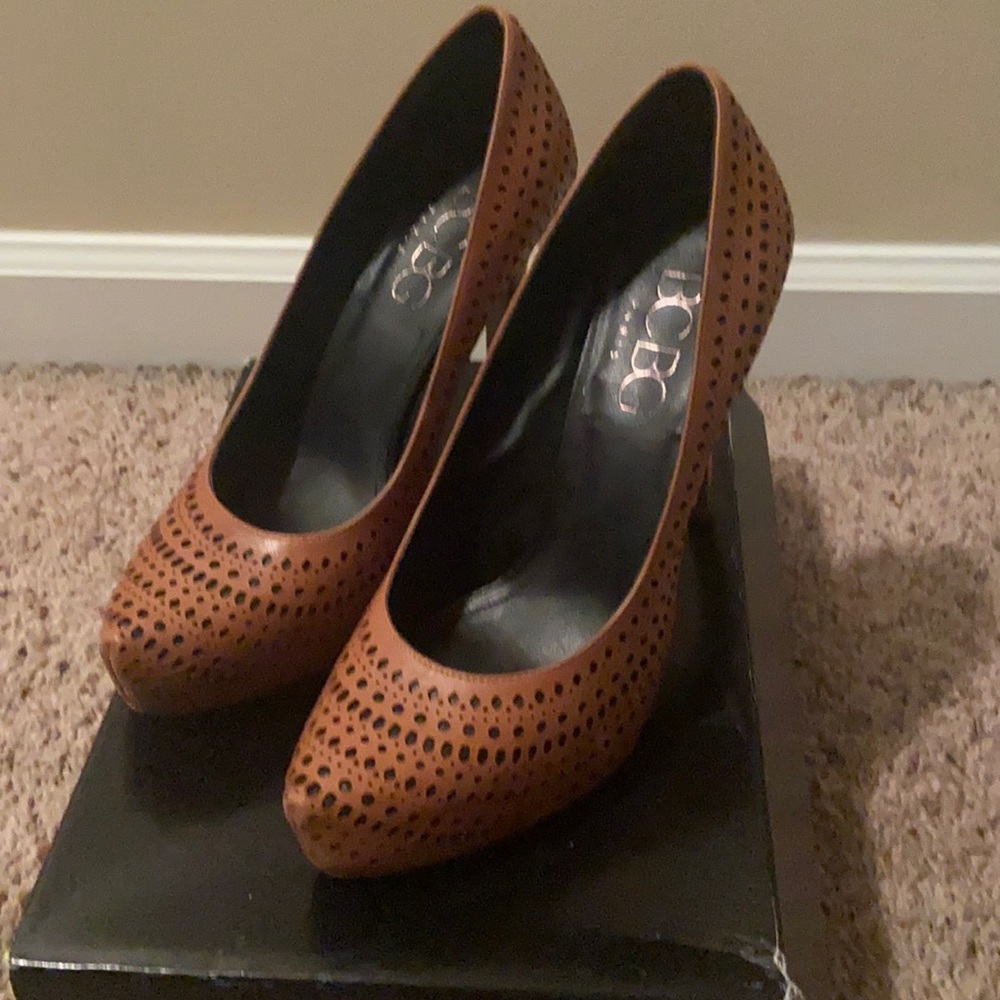 Brown Leather BCBG Heels